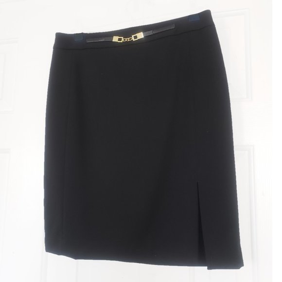 Express Black Pencil Skirt- Gold Hardware - Size 10 - Picture 1 of 12